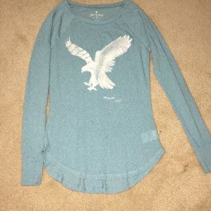 Long sleeve shirt with white eagle on front